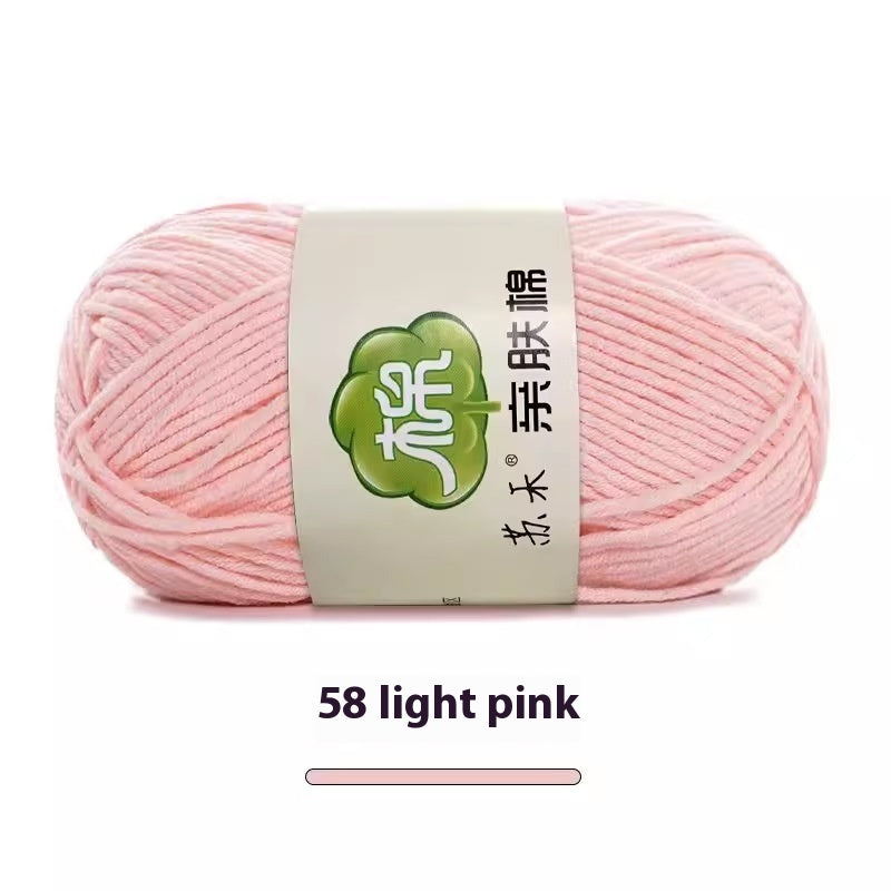 5-Strand Skin-Friendly Combed Milk Cotton Yarn – Hand Knitting Supplies