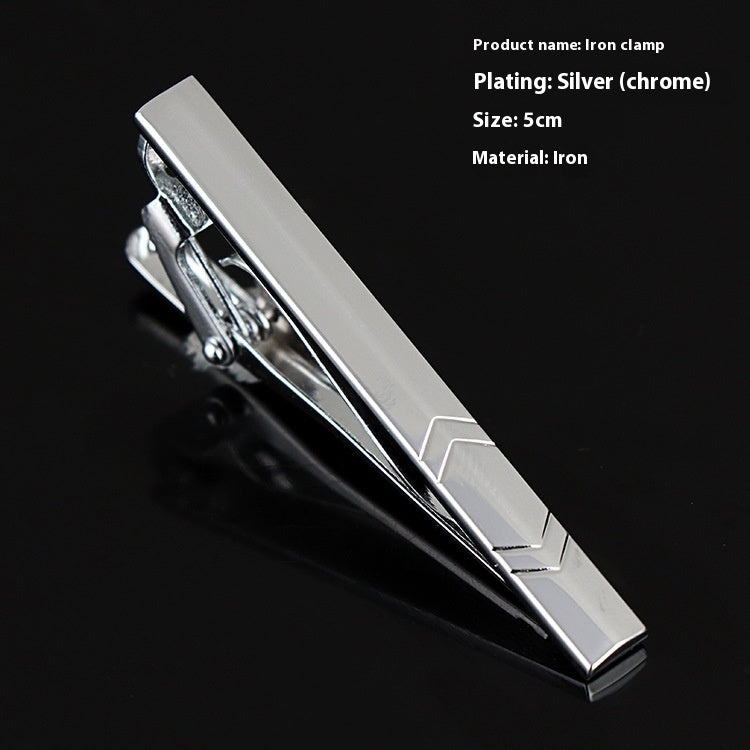 Men's Silver Short Tie Clip