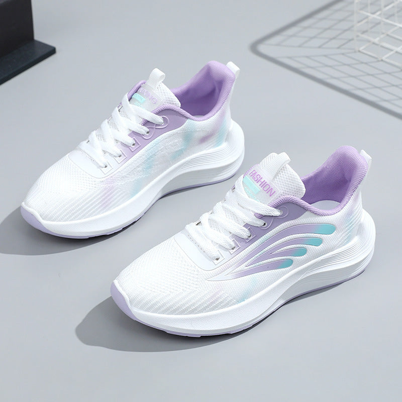 Women's Fashion All-matching Mesh Surface White Shoes