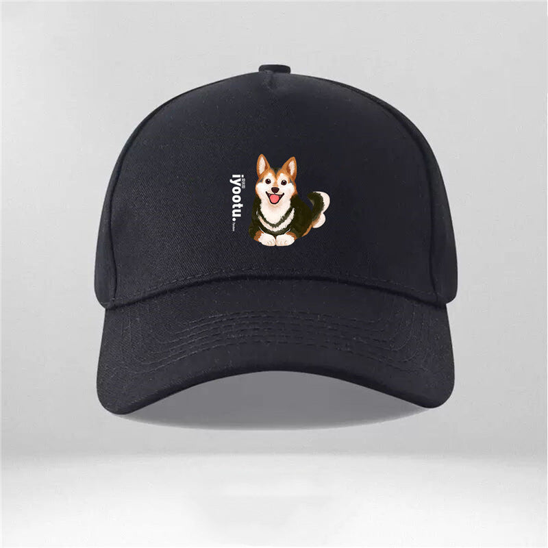 Cartoon Dog Shiba Inu Couple Peaked Cap for Men and Women – New Trendy Adjustable Hat