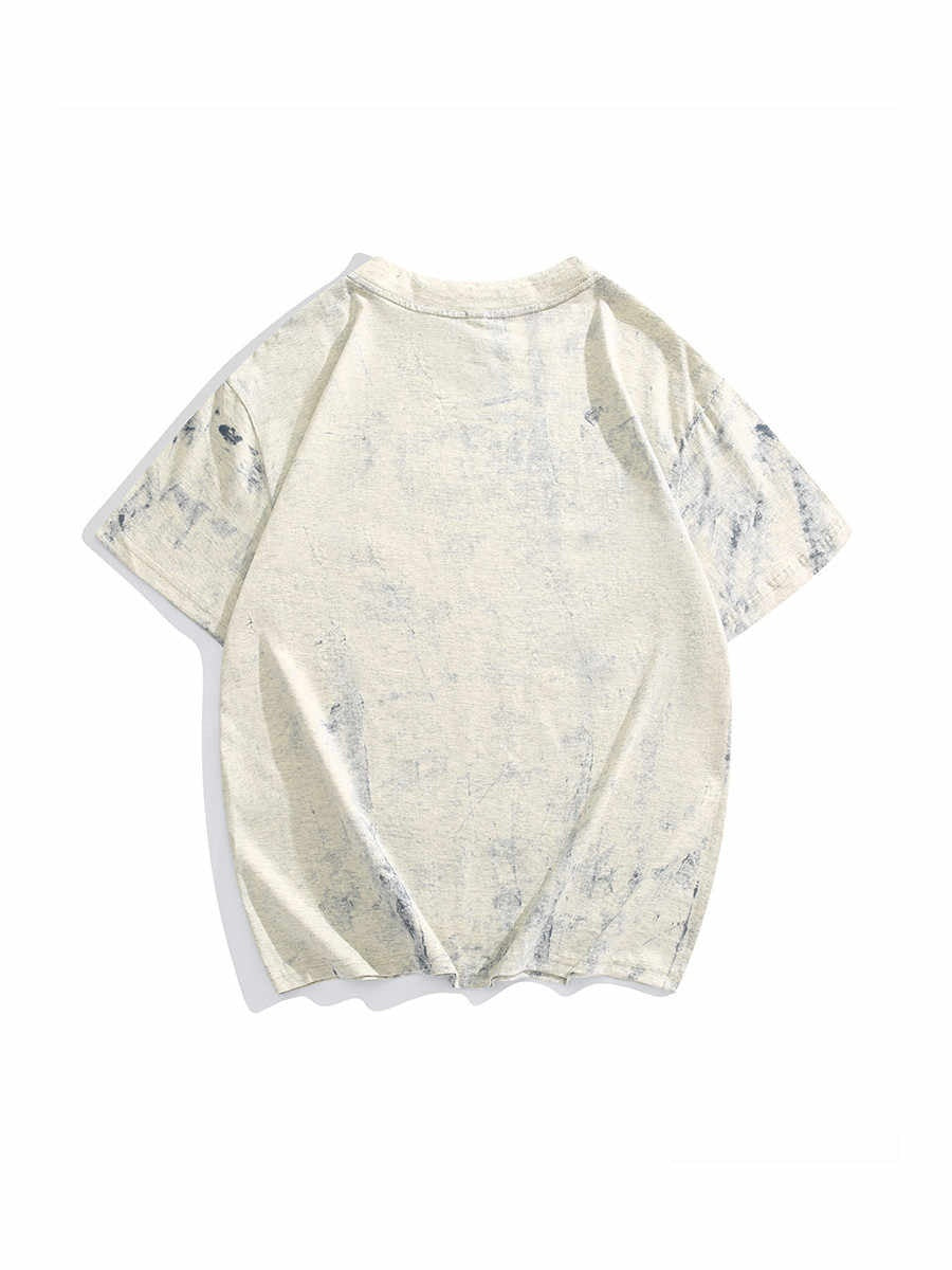 Tie Dye Full Printing Paint Fashion Short Sleeve T-shirt