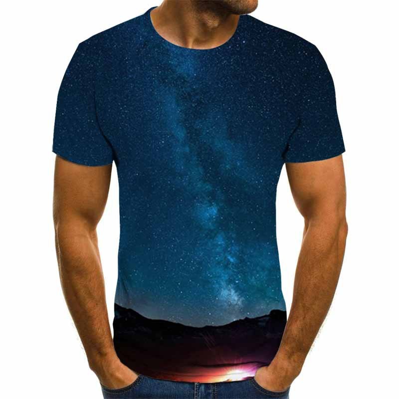 3D Digital Printing Short Sleeve Men's T-shirt Casual Round Neck Top T-shirt