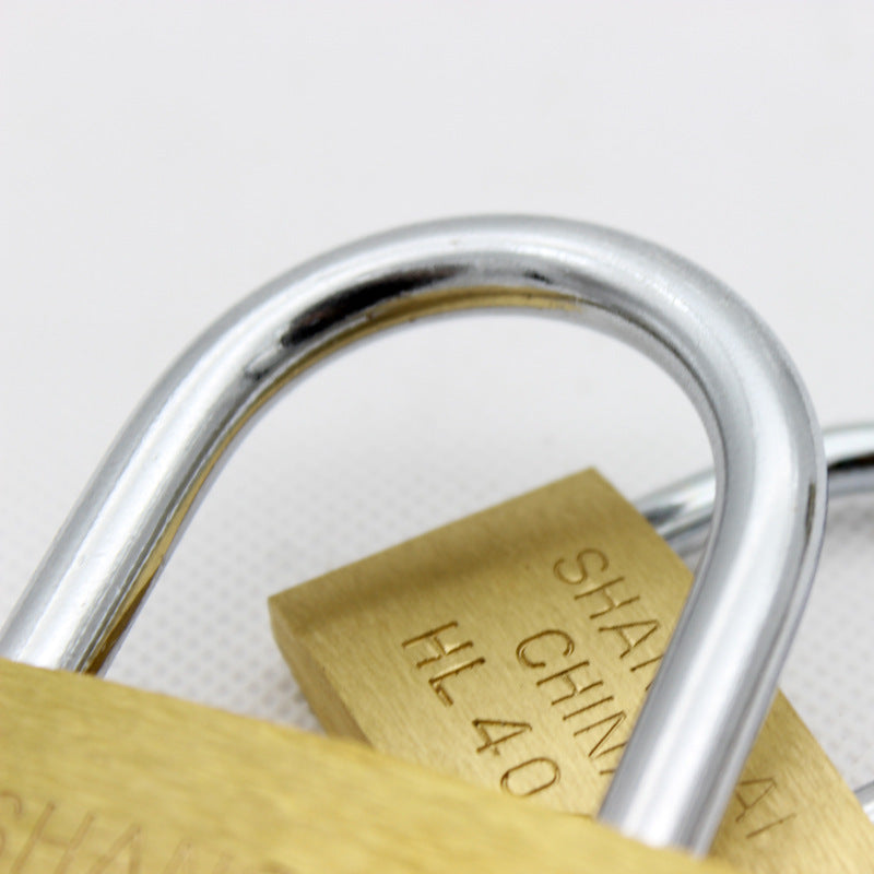 Household Modern Minimalist Small Lock Earth Copper Padlock