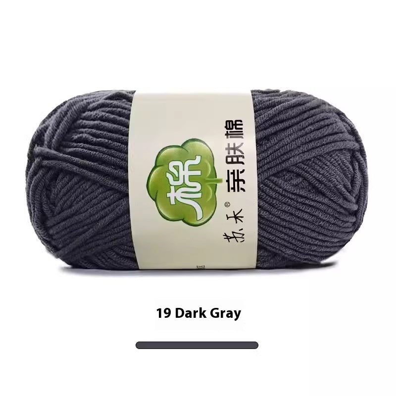 5-Strand Skin-Friendly Combed Milk Cotton Yarn – Hand Knitting Supplies