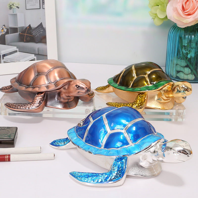 Home Creative Turtle Shaped Ashtray Ornament