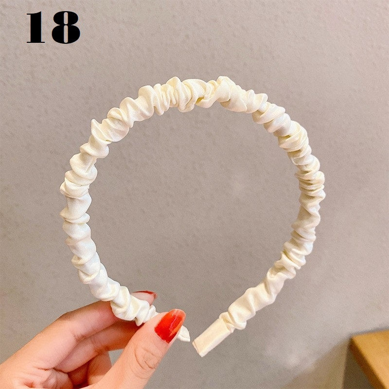 Simple Serrated Non-slip Solid Color Hair Headband