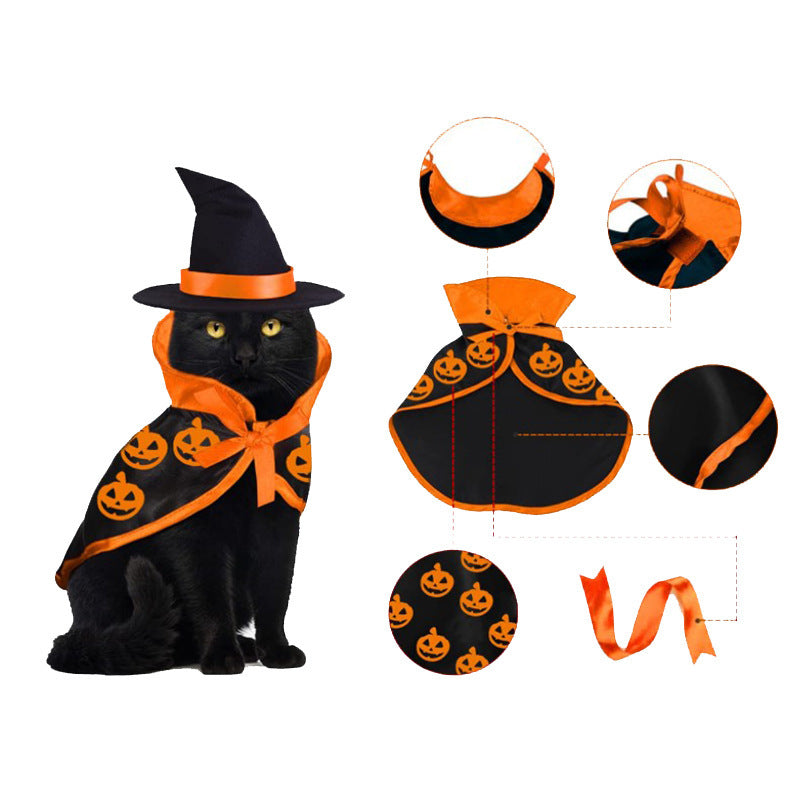 Halloween Pet Cloak – Cross-Border Cat and Dog Costume for Saint-Inspired Cosplay
