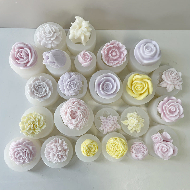Flower Aromatherapy Candle Silicone Mold DIY