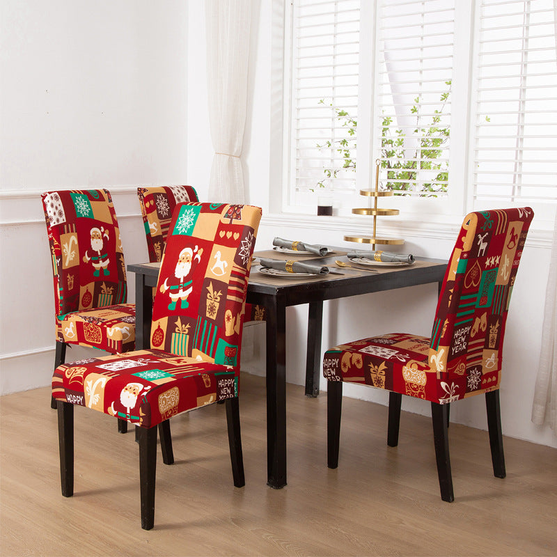 Christmas Modern Style One-Piece Office Chair Cover