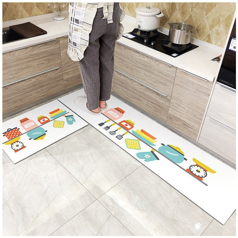 Long Oil-Proof Kitchen Floor Mats & Bathroom Mats – Non-Slip Foot Rugs