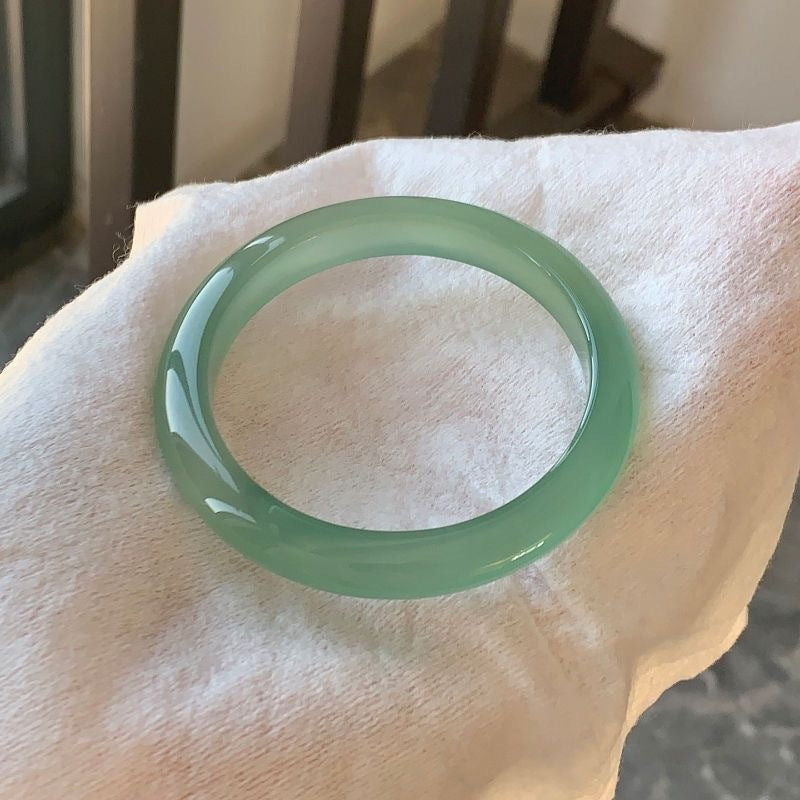 Natural Agate Cherry Blossom Powder Jade Bracelet