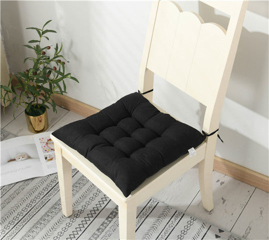 Brushed Thickened Solid Color Polyester Dining and Office Chair Cushion