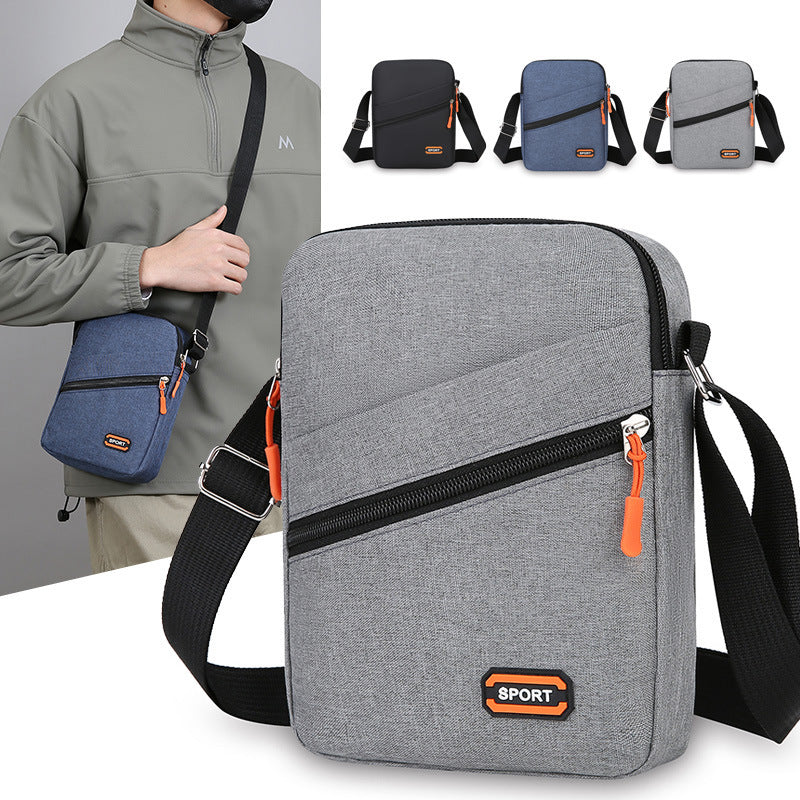 Men's One Shoulder Nylon Crossbody Backpack Slim Travel
