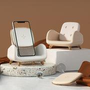 Sofa Chair with Wireless Fast Charger – Comfortable Seating with Built-In Charging