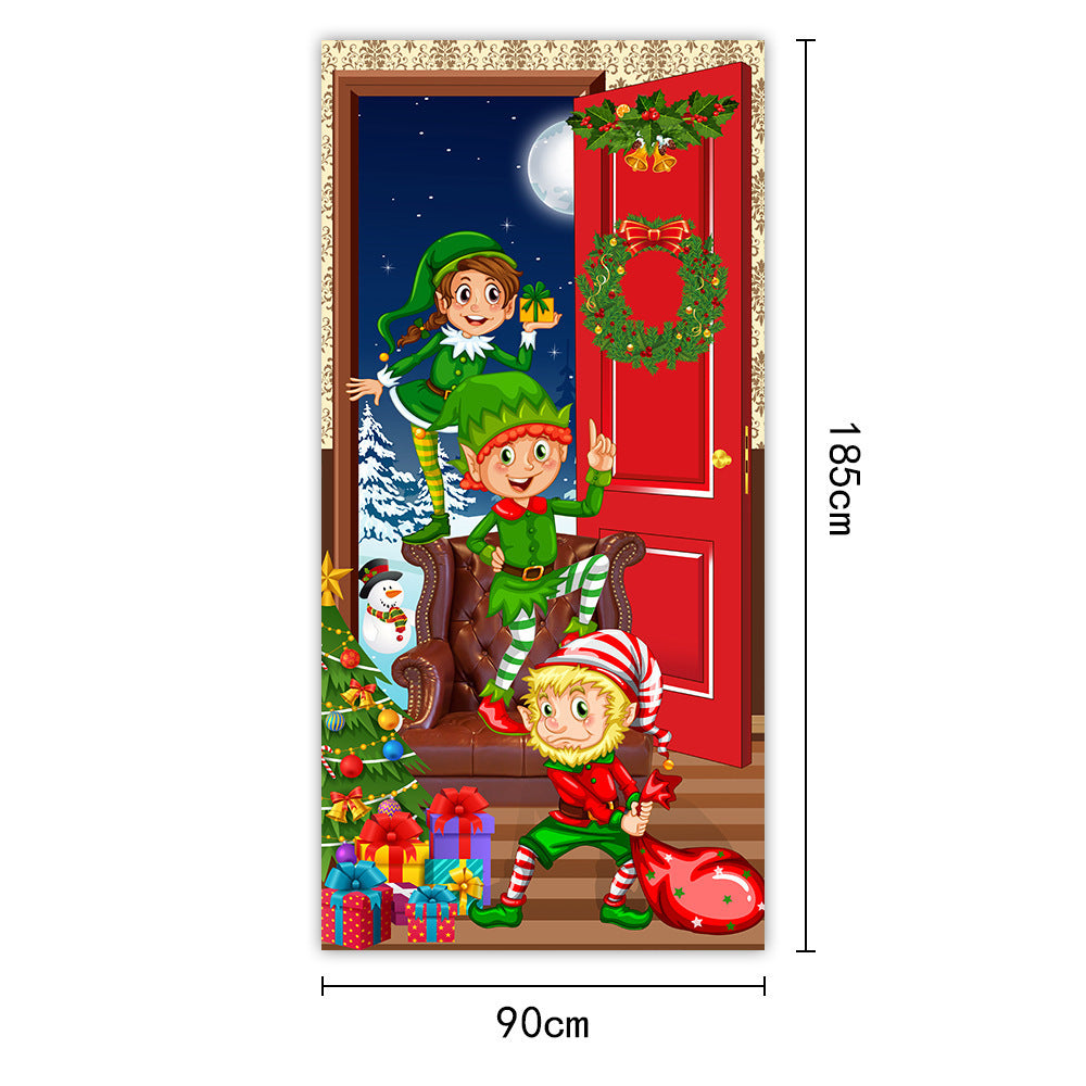 Christmas Curtain Flag Outdoor Photo Puppy Background Hanging Cloth