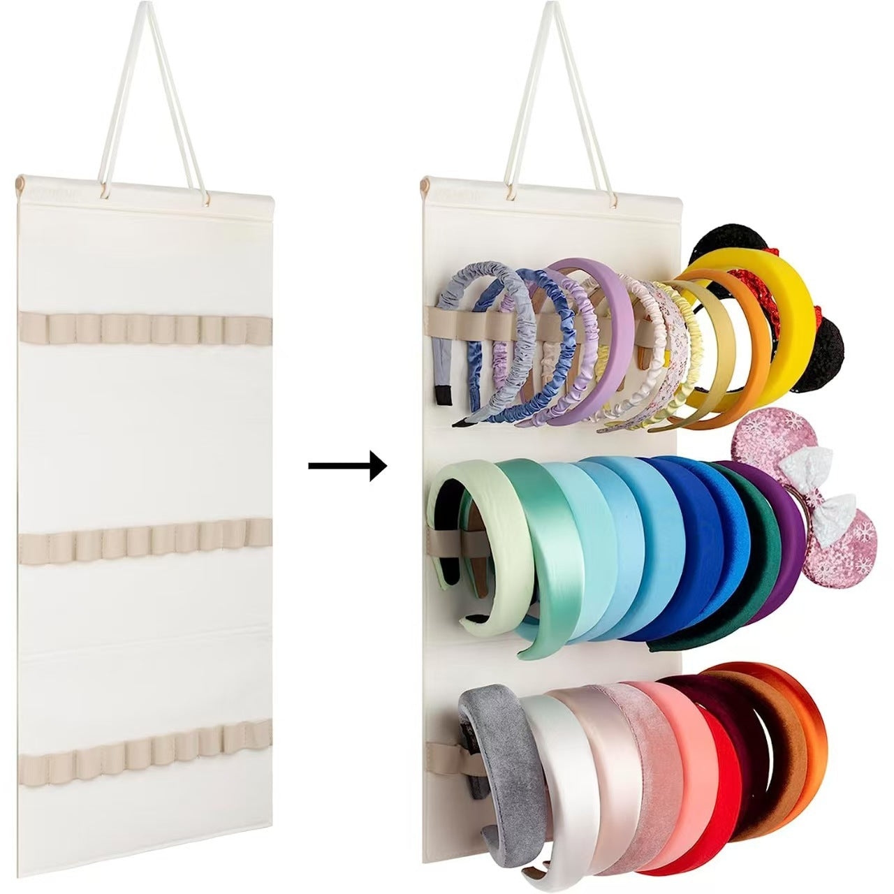 Felt Cloth Hair Band Buggy Bag Hair Accessories Display Rack Wall Mounted