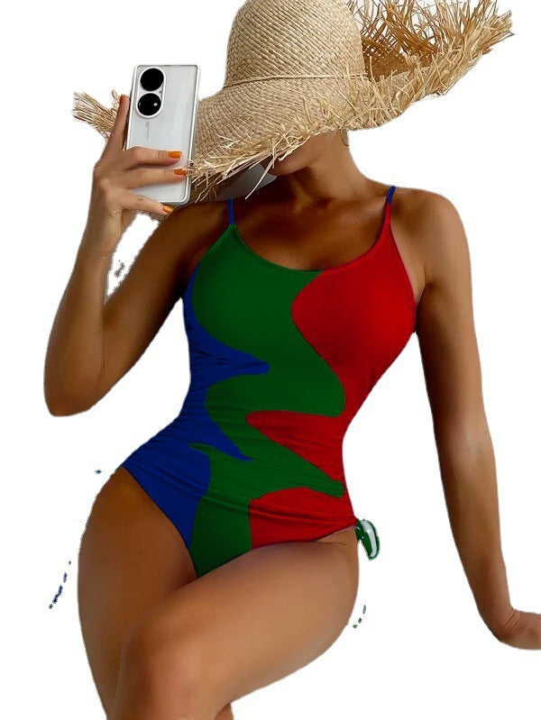 Swimsuit One-piece Sleeveless Fixed Swimming Trunks