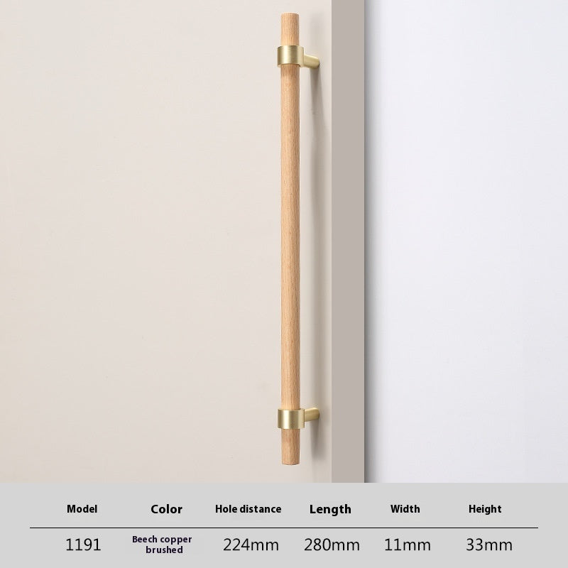 Solid Wood Handle Cabinet Door Log Wardrobe Drawer Wooden Door Handle