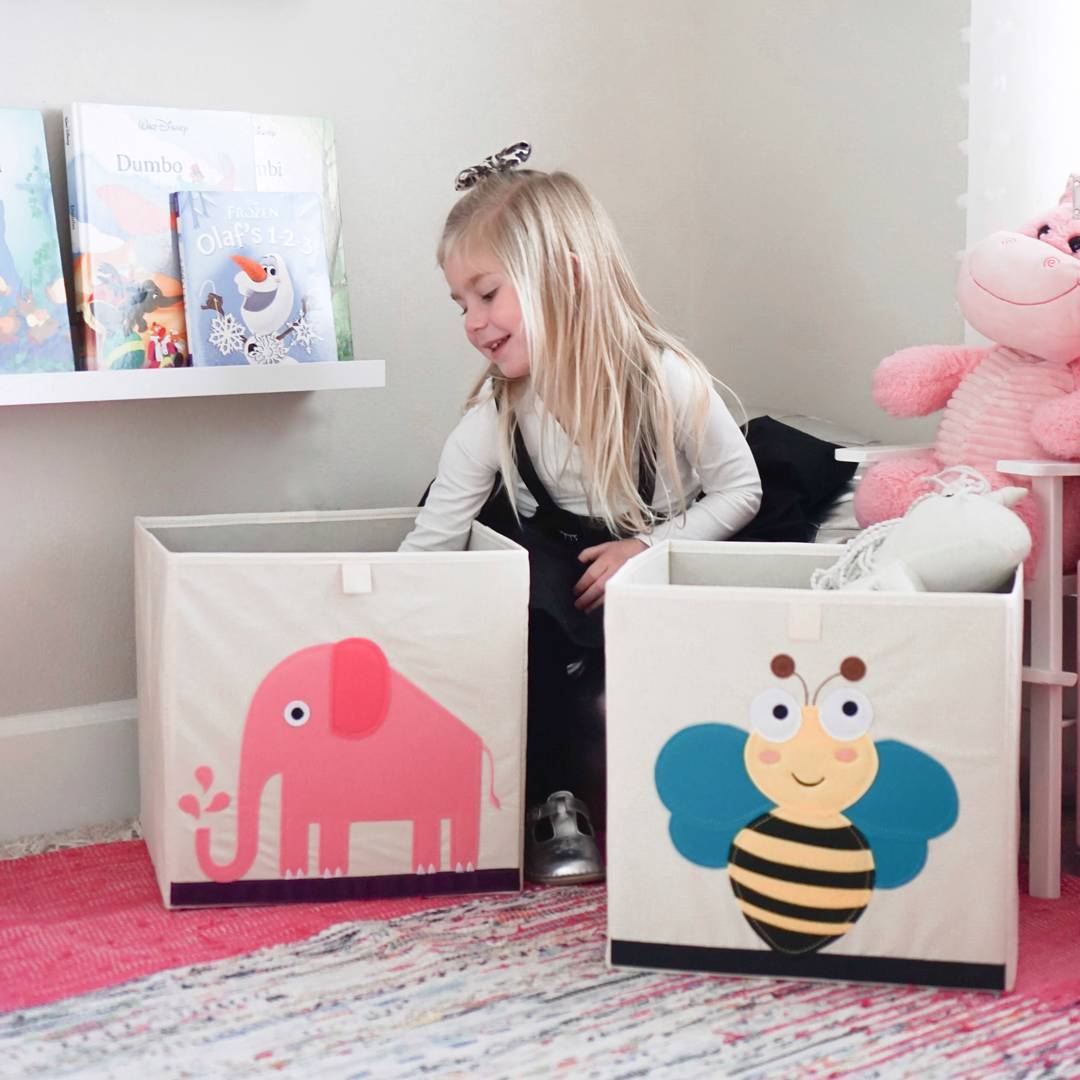 Children’s Fabric Folding Toy Storage Box – Collapsible Organizer