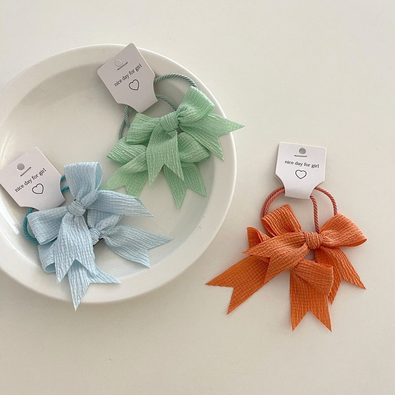 Candy Color Bow Ponytail Hair Rope Hair Accessories