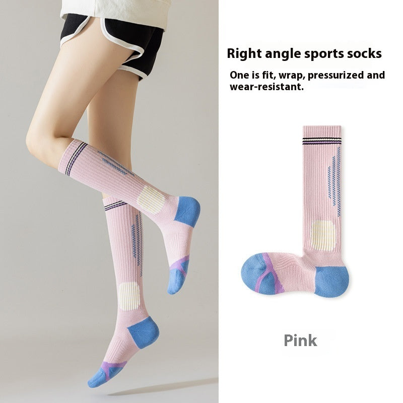 Women’s Long Compression Socks for Running Basketball Fitness