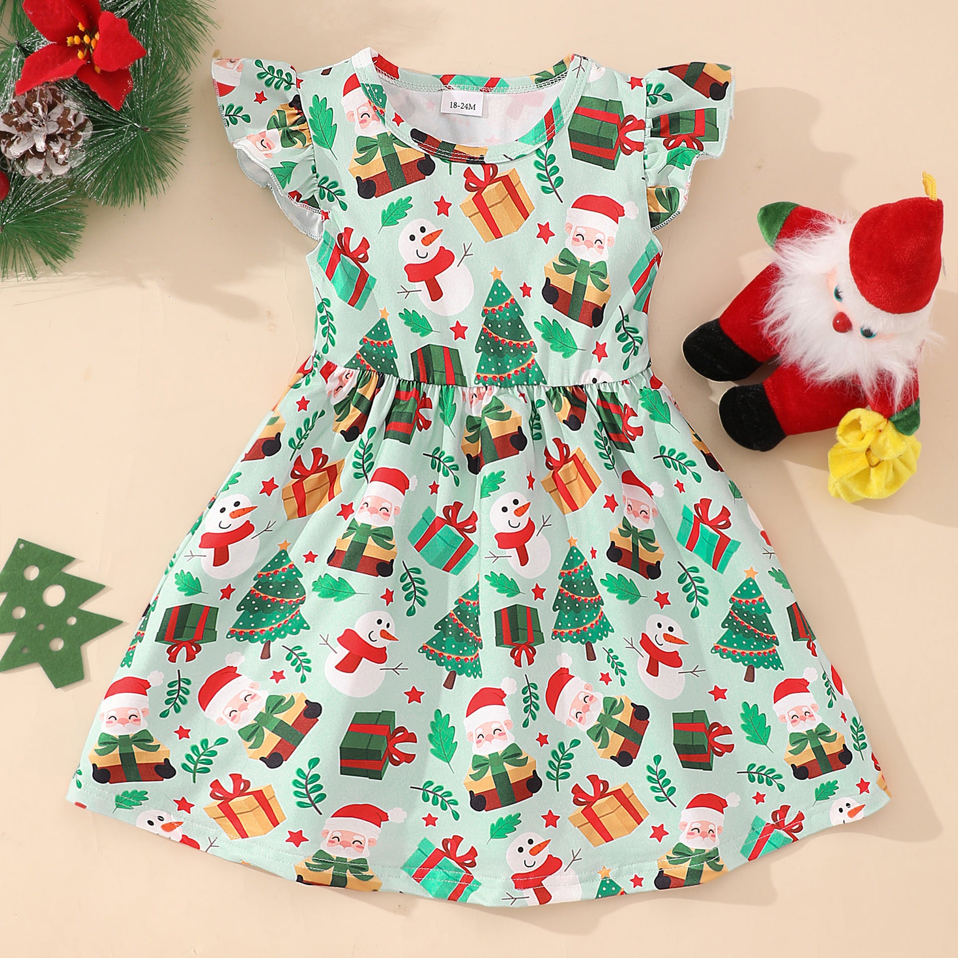 Girls' Summer Fashion Personalized Printing Dress