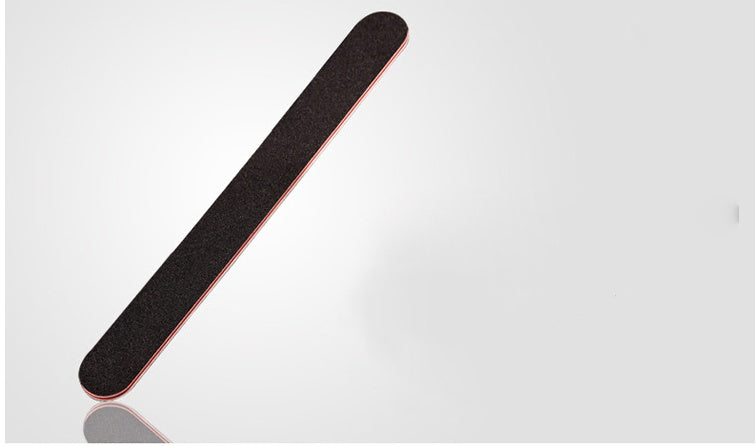 Double-Sided Nail Polishing Strip – Black & Red Heart Nail Buffer Tool
