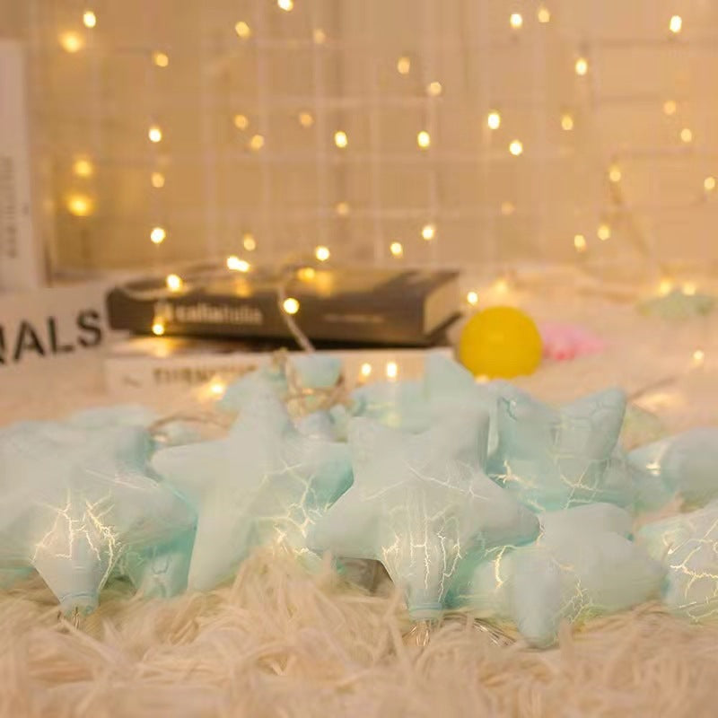 Creative LED Crackle Glass String Lights Colorful Decorative Lighting Chain