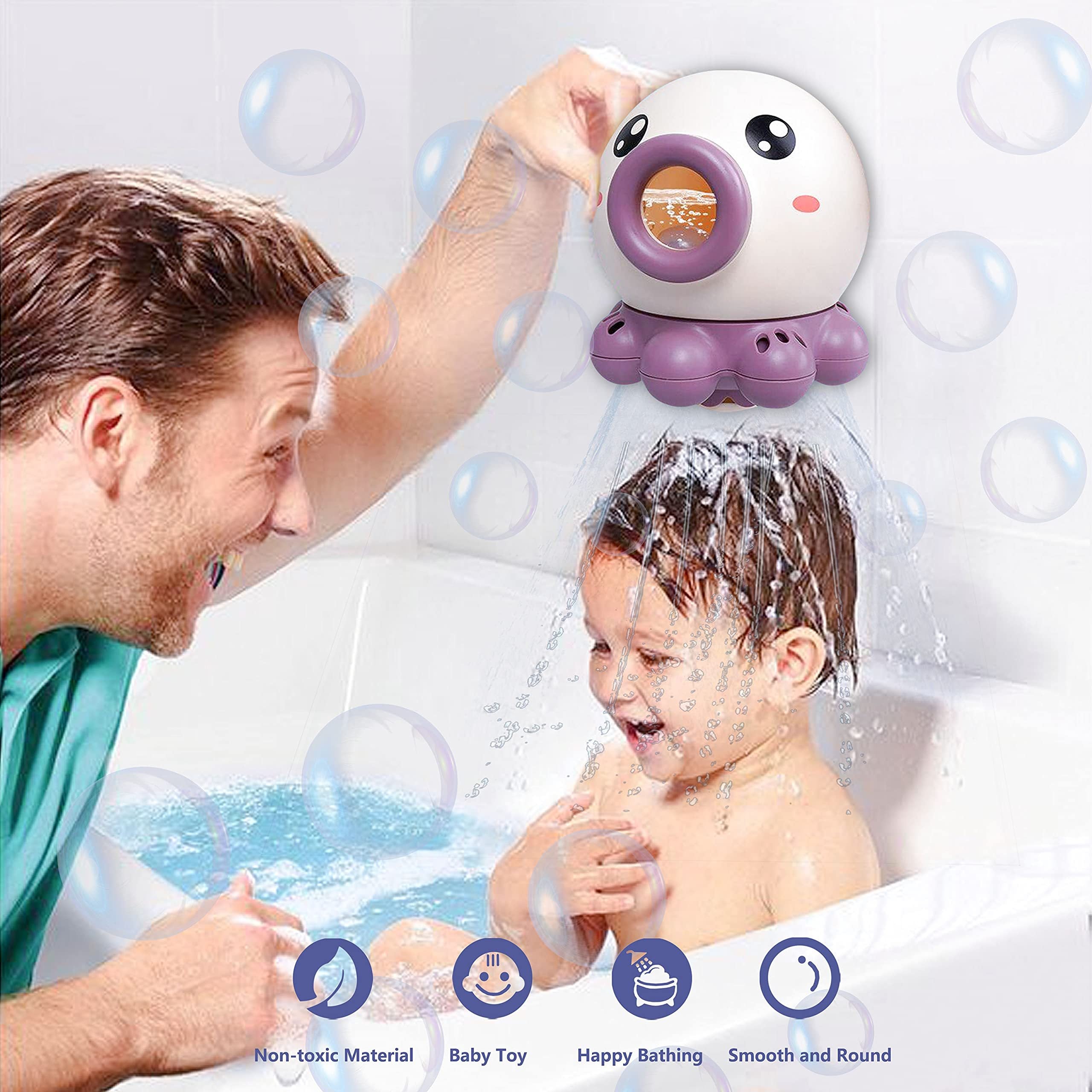 Octopus Fountain Bath Toy – Rotating Water Jet Sprinkler for Kids’ Bath, Beach, and Summer Play