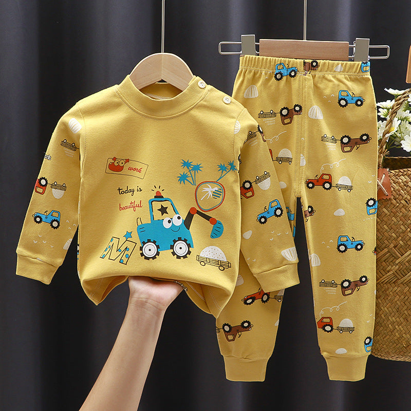 Unisex Kids Casual Two Piece Cotton Rainbow Set Relaxed Fit