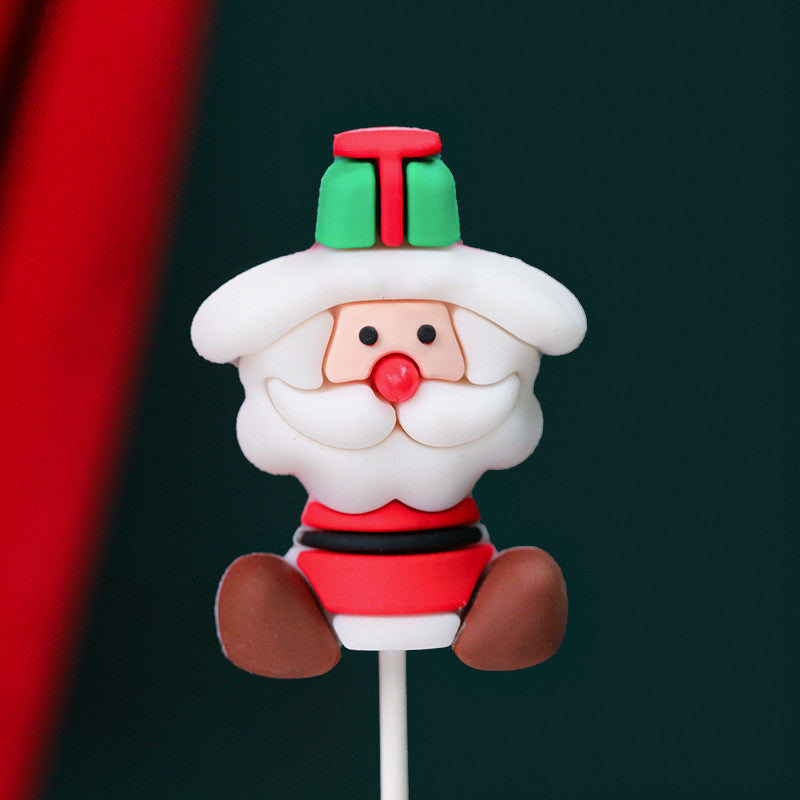 Santa Snowman Christmas Tree Card Birthday