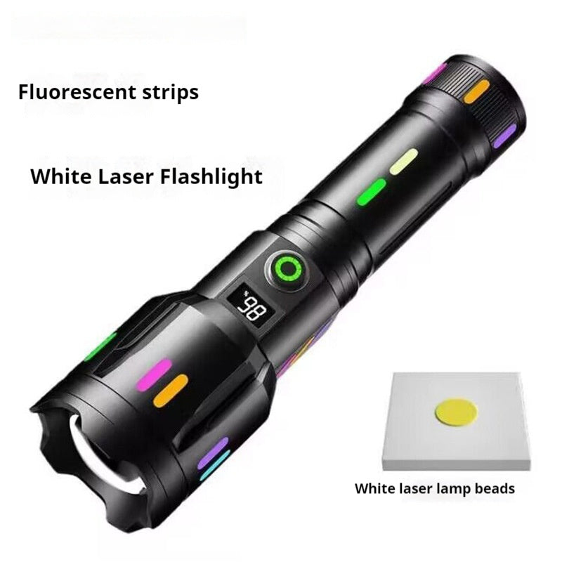 White Laser Colorful LED Power Torch