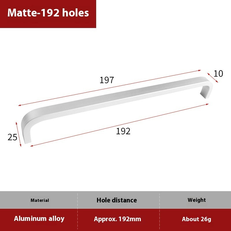 Aluminum Alloy Solid Wardrobe Handle Cabinet Door Handle