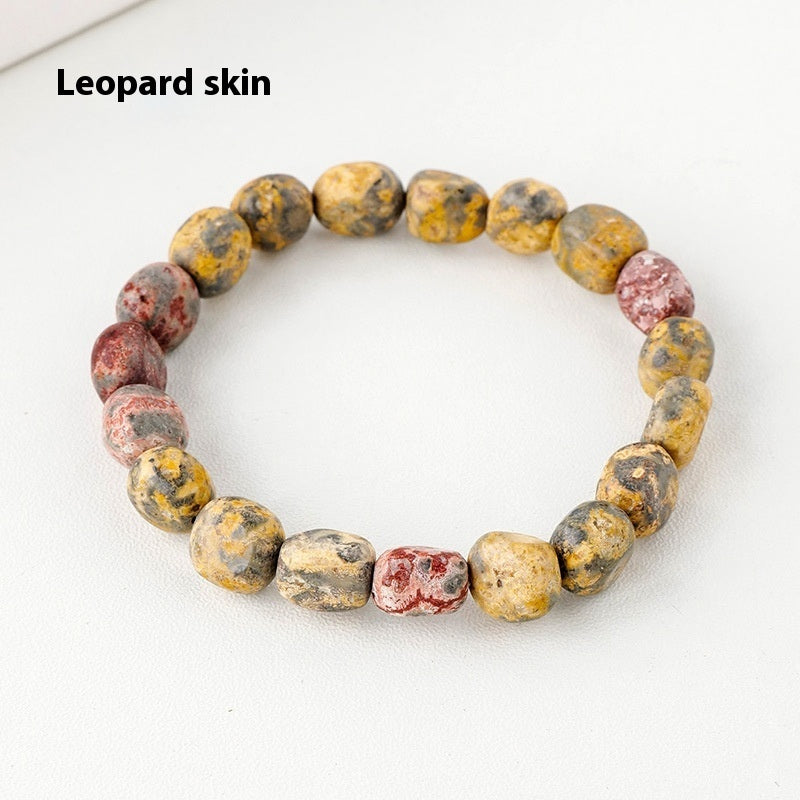 Natural Amethyst Large Particle Gravel Rolling Stone Bracelet