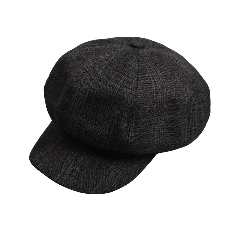 Autumn And Winter Yangqi Checked Beret Children