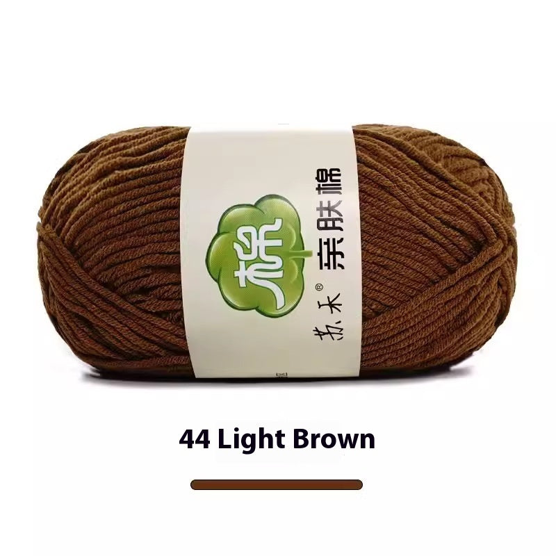 5-Strand Skin-Friendly Combed Milk Cotton Yarn – Hand Knitting Supplies