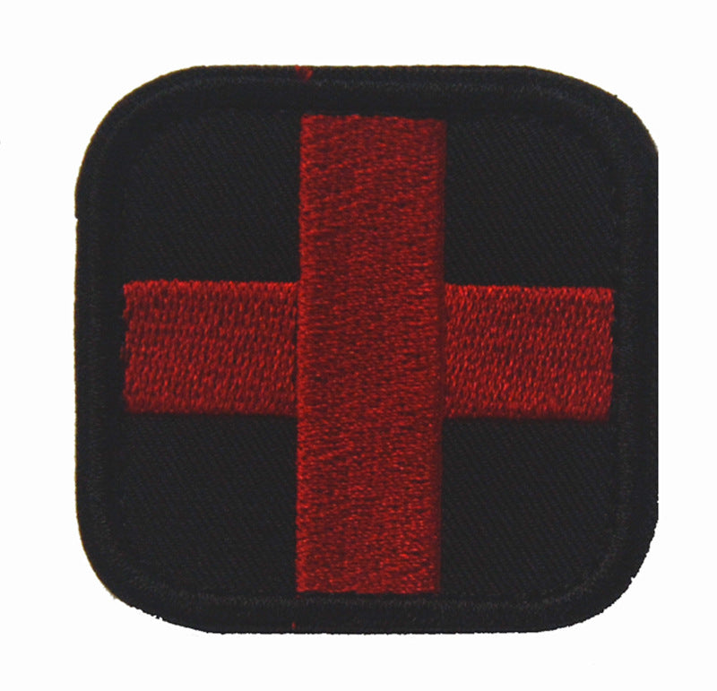 Cross Tactical Medical Badge Emergency Rescue Backpack Chapter Embroidery Velcro Label
