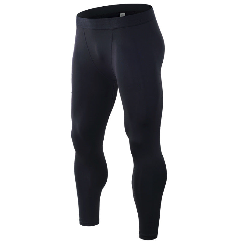 Men’s Black Compression Pants – Elastic Quick-Dry Sports Leggings