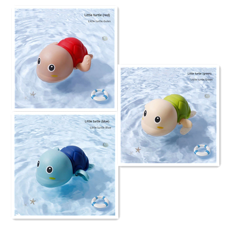 Baby Bath Toys Children Playing Water Small Yellow Duck Swimming Playing Water Little Duck Little Turtle
