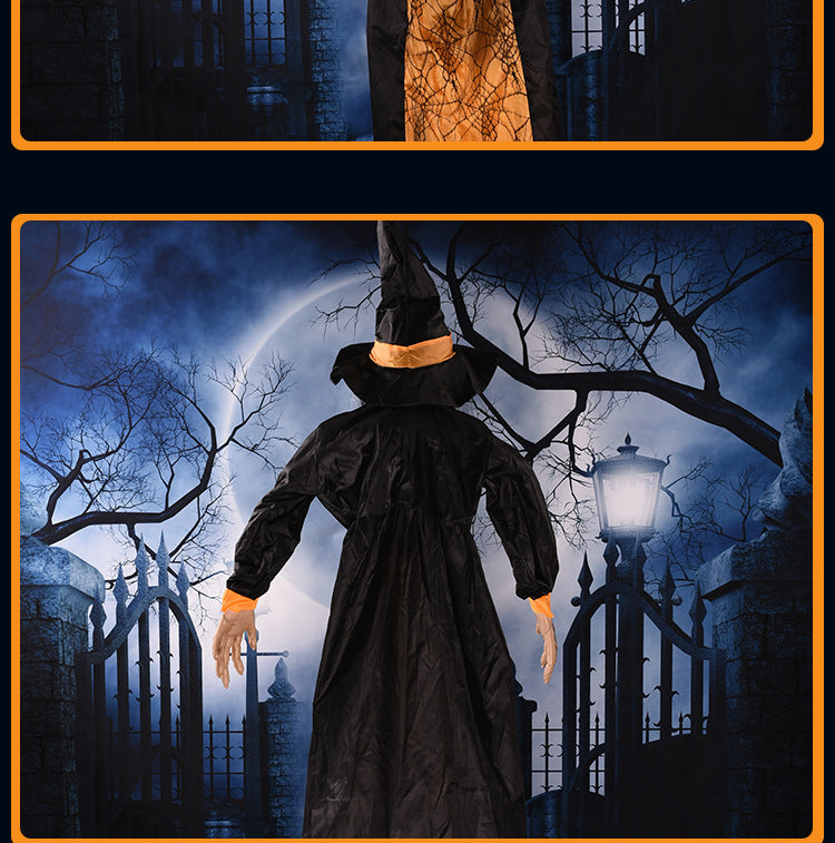 Halloween Voice-Activated Witch Toy – Electric Horror Prop for Ghost Festival, Bar, and Outdoor Decorations
