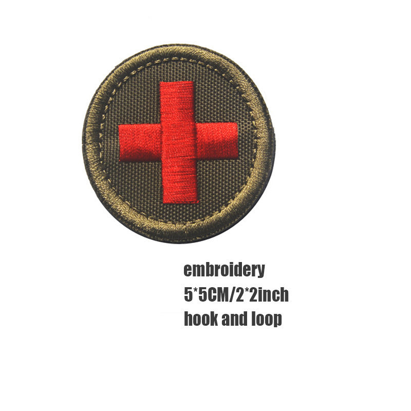 Cross Tactical Medical Badge Emergency Rescue Backpack Chapter Embroidery Velcro Label
