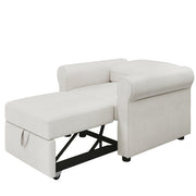 3-in 1 Sofa Bed Chair, Convertible Sleeper Chair Bed,Adjust Backrest Into A Sofa,Lounger Chair,Single Bed,Modern Chair Bed Sleeper For Adults,Cream
