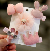 Pink yarn flower rabbit head