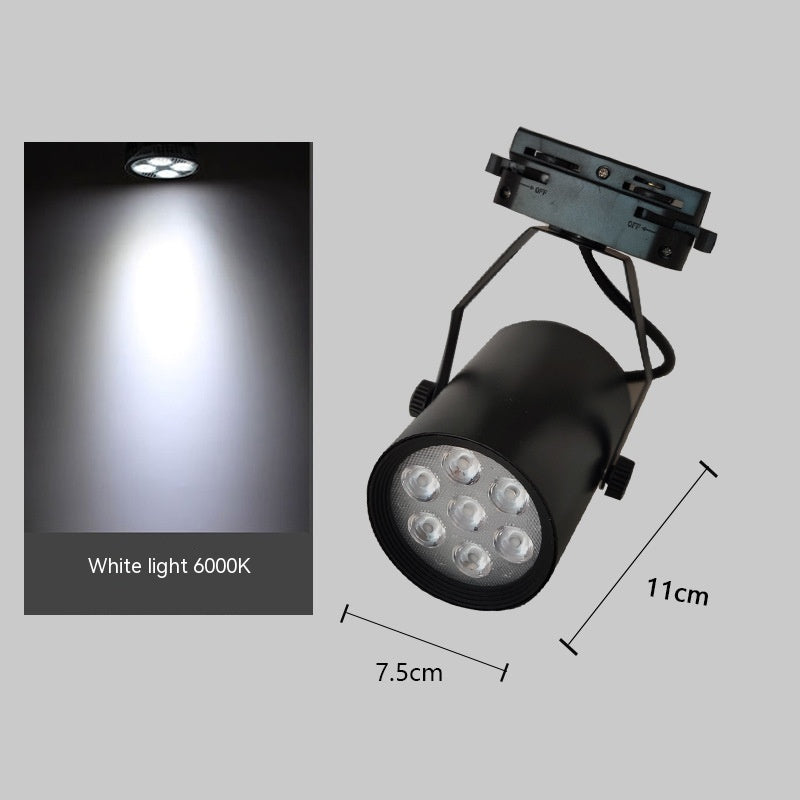 LED Track Spotlight Track Lamp 12 W18W Clothing Store Background Wall Open-mounted Slide Spotlight Super Bright