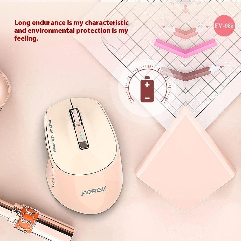 Bluetooth Dual-Mode Wireless Charging Mouse – Self-Charging & Photoelectric