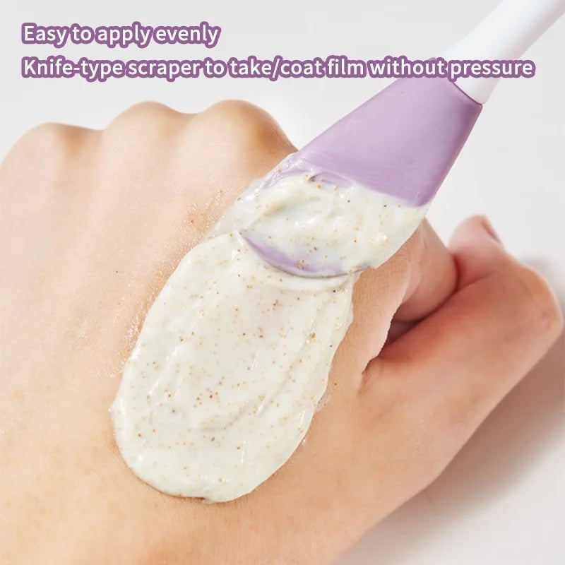 Double Head Silicone Facial Mask Brush – Massage, Mud Scraper & Skincare Tool
