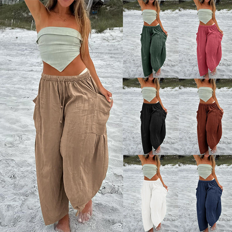 Women’s Wide Leg Drawstring Pants – Street Style Essentials