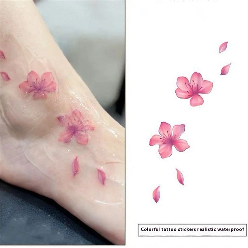 Bare Collarbone Flower Tattoo Sticker Women