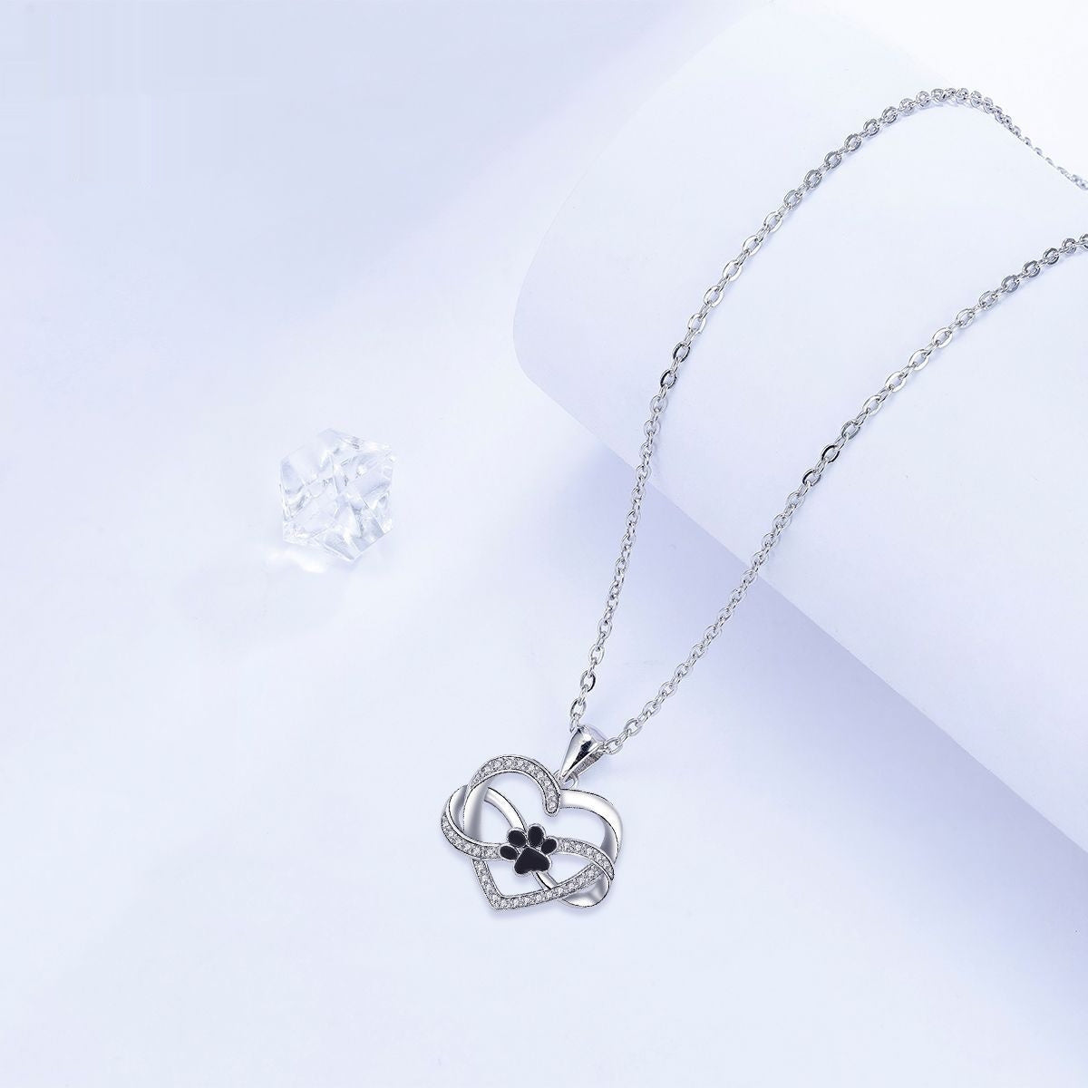 New Infinite Symbol Love Paw Print Necklace For Women