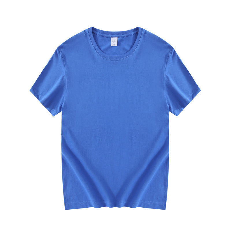 Plus Size Short-sleeved T-shirt Men's Round Neck Solid Color